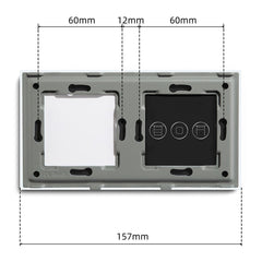 Bseed Glass Panel With Frame 157mm Crystal Glass Material Bseedswitch 