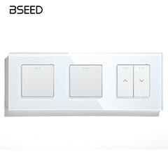 BSEED Touch Contraol Light Switch With Curtain Switch Flame Up And Down Arrows Power Outlets & Sockets Bseedswitch 