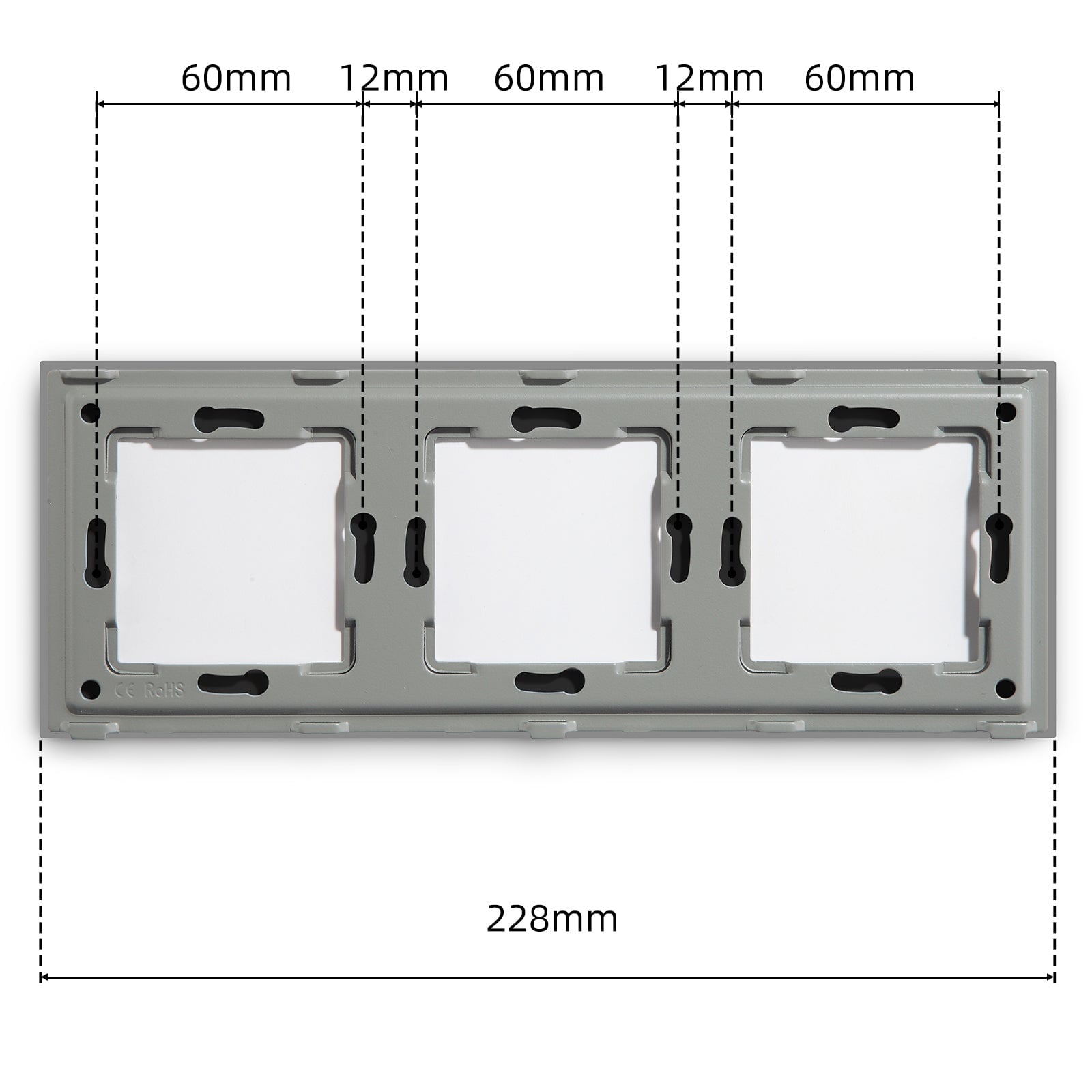 Bseed Brushed Aluminum Frames Socket Frame 4 Color 1/2/3/4 Slotes DIY Part Wall Jacks & Braces Bseedswitch 