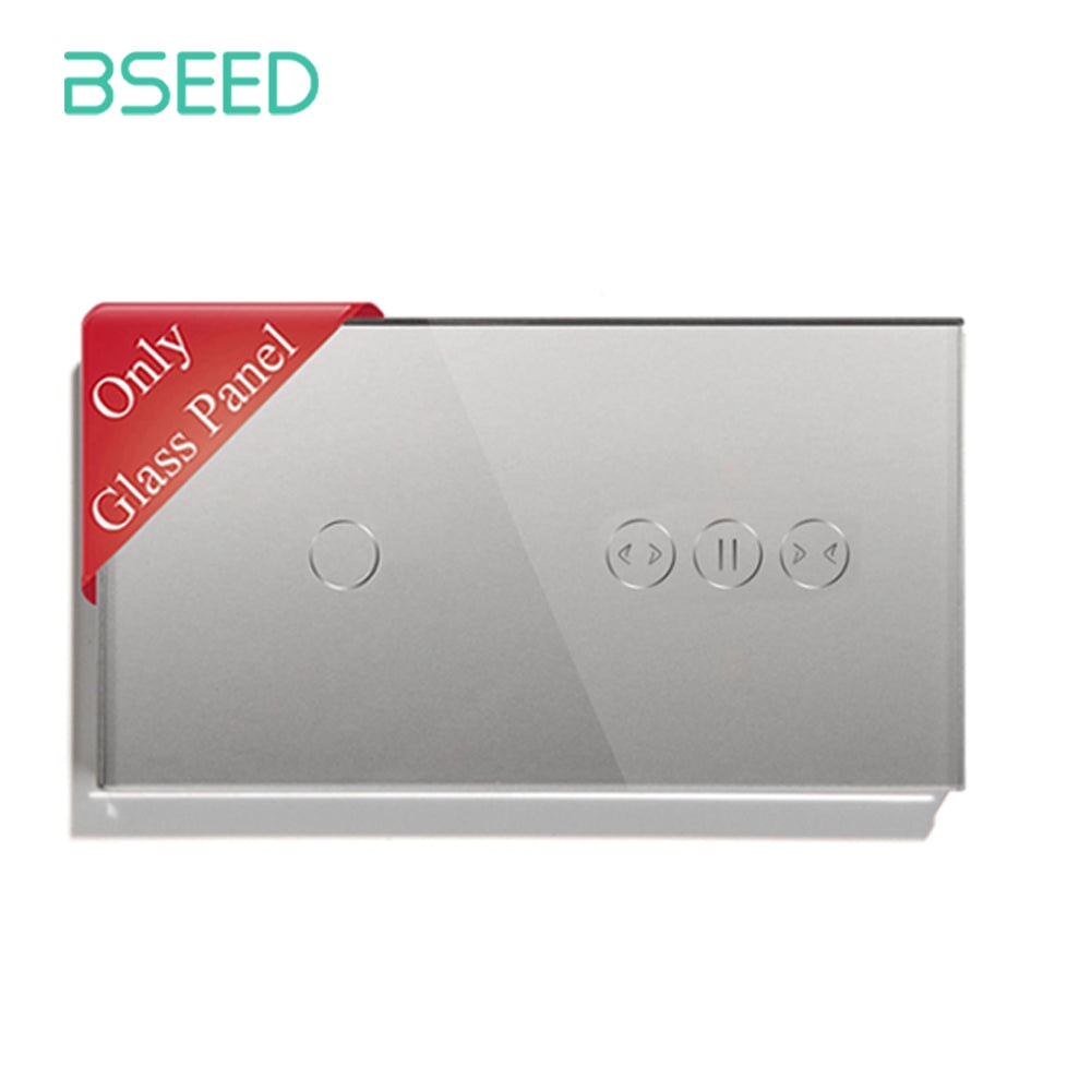 BSEED 157mm Pearl Crystal Only Glass Panel For Touch Switch plus WIFI Curtain Switch Function Module Parts Bseedswitch 