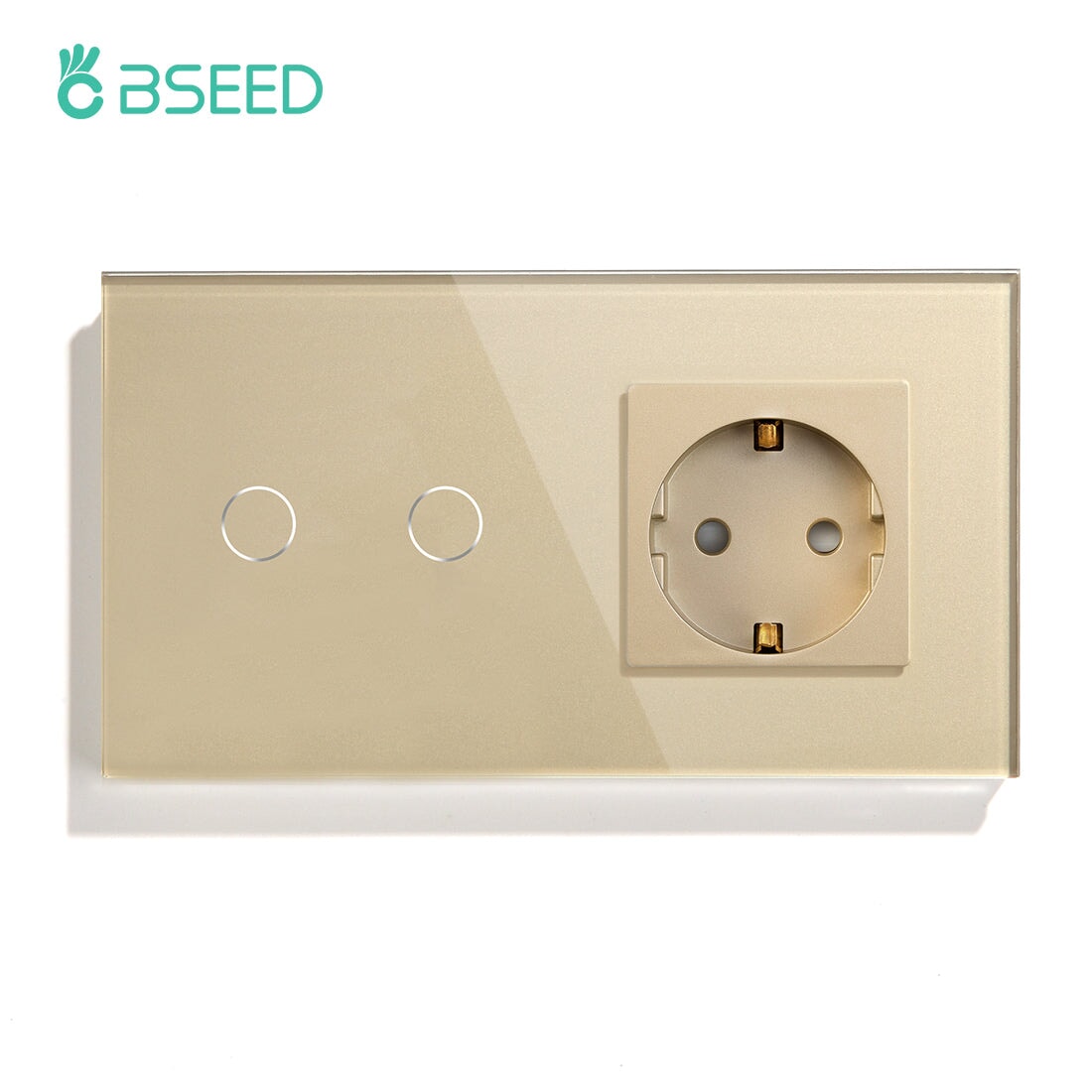 BSEED WiFi 1/2/3 Gang Light Switch With Normal EU Socket Power Outlets & Sockets Bseedswitch 