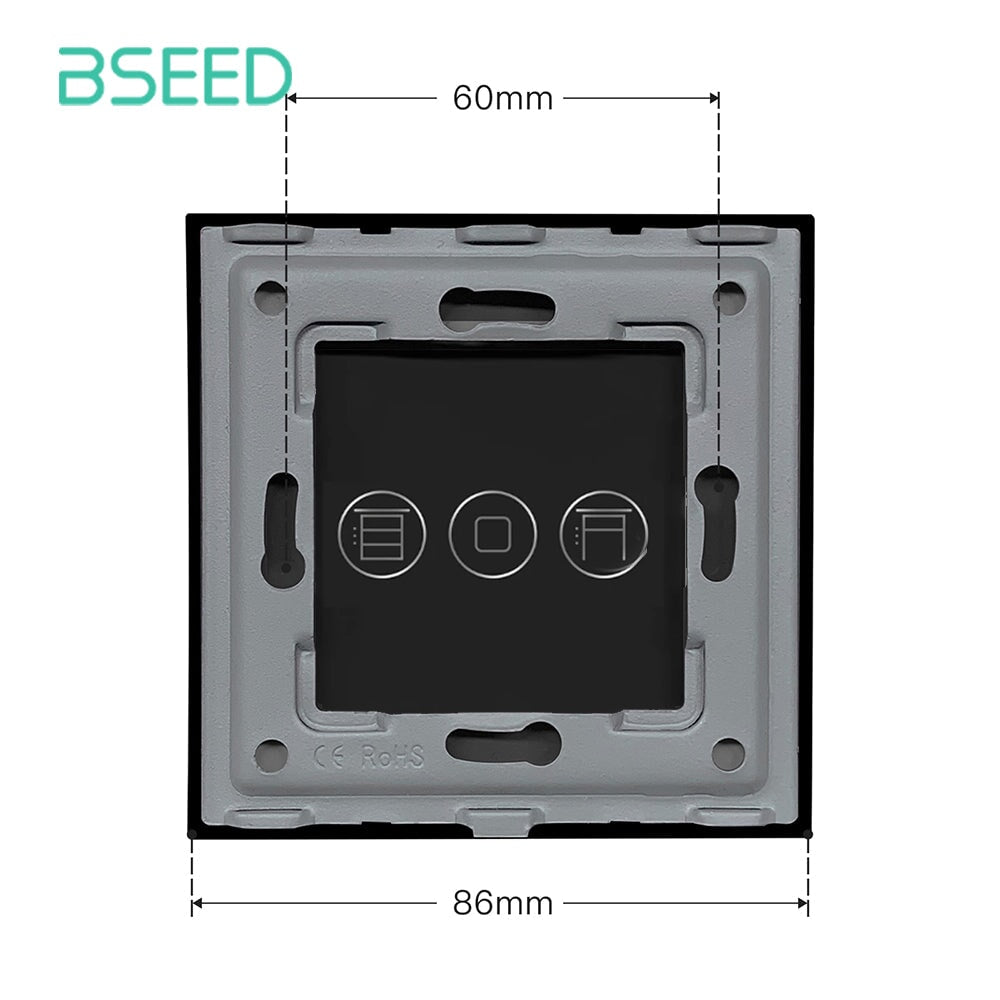 Bseed Glass Panel WiFi Roller Shutter Switch Panel Cystal Glass 86mm Bseedswitch 