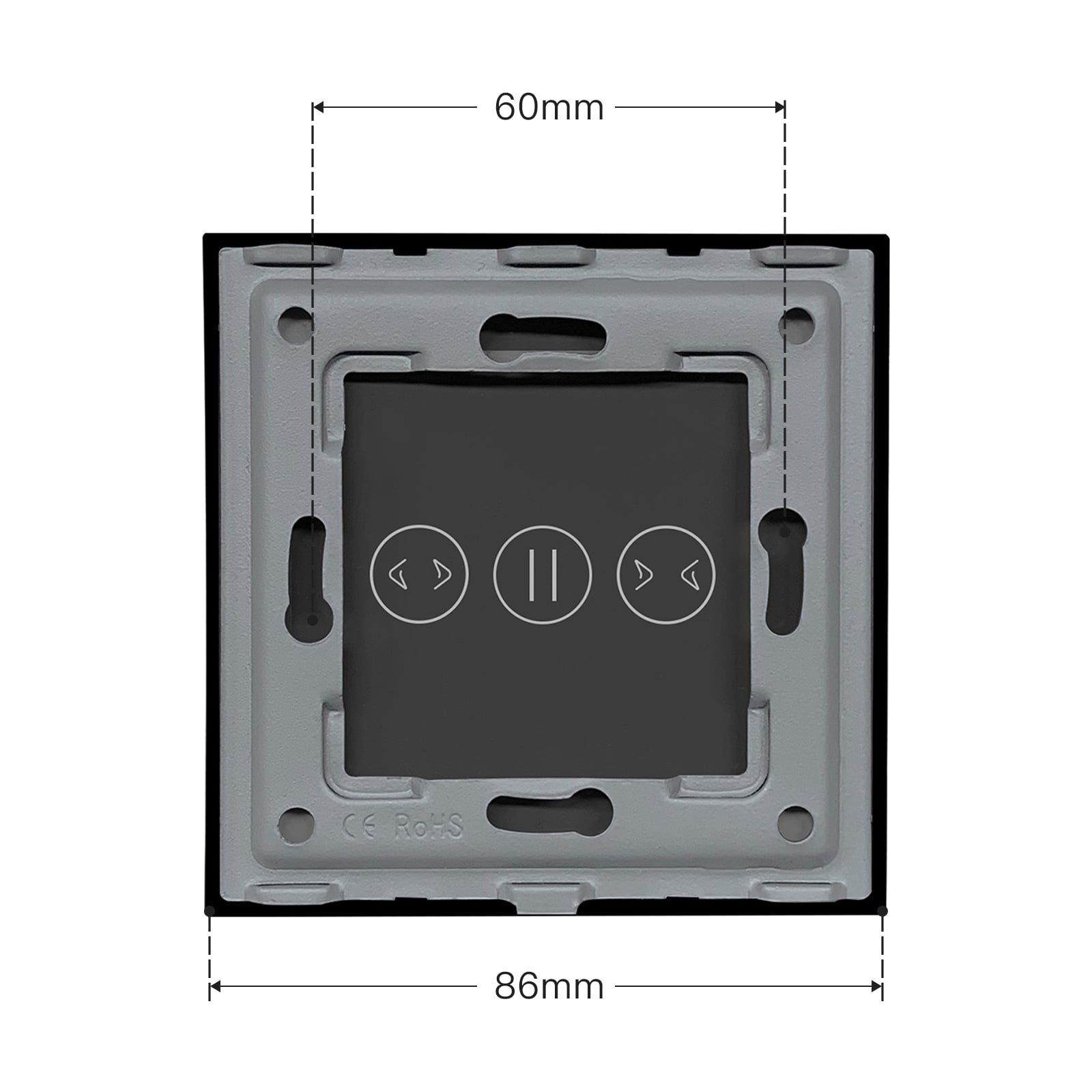 Bseed Panel Curtain WiFi Switch Panel Cystal Glass 86mm Lighting Timers Bseedswitch 