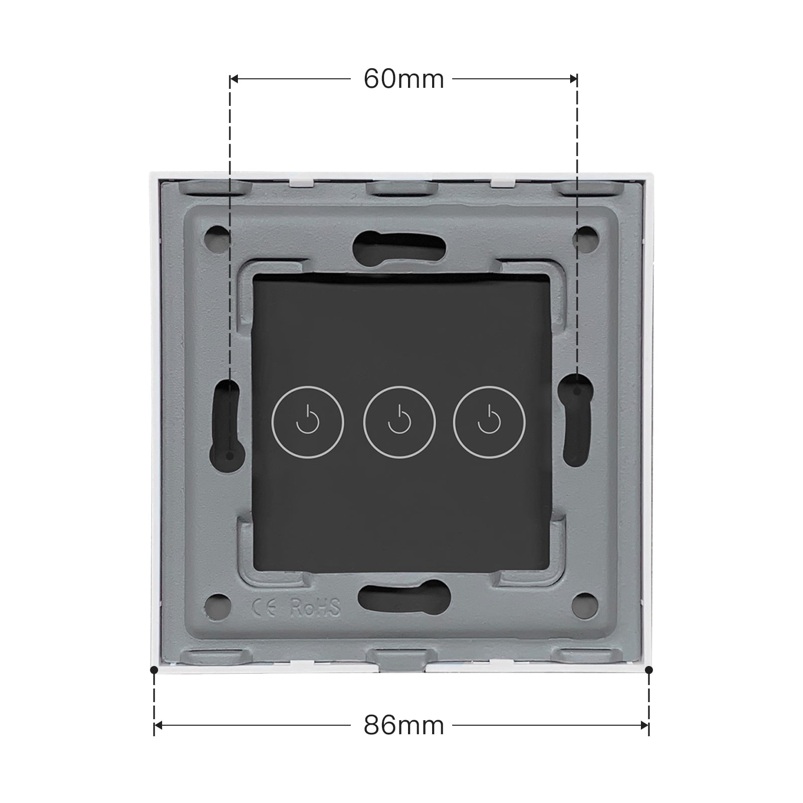 Bseed 86mm Glass Panel Switch DIY Part With Or Without Icon Bseedswitch 