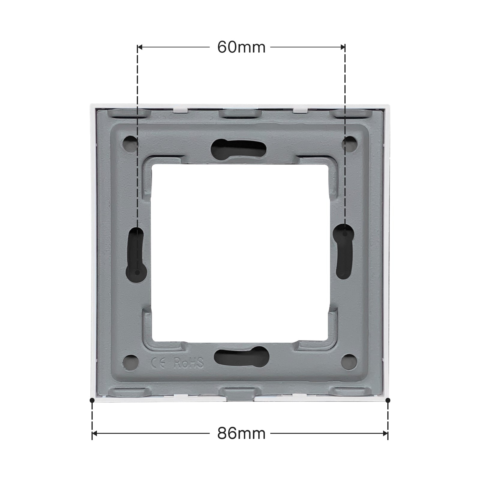 Bseed Brushed Aluminum Frames Socket Frame 4 Color 1/2/3/4 Slotes DIY Part Wall Jacks & Braces Bseedswitch 