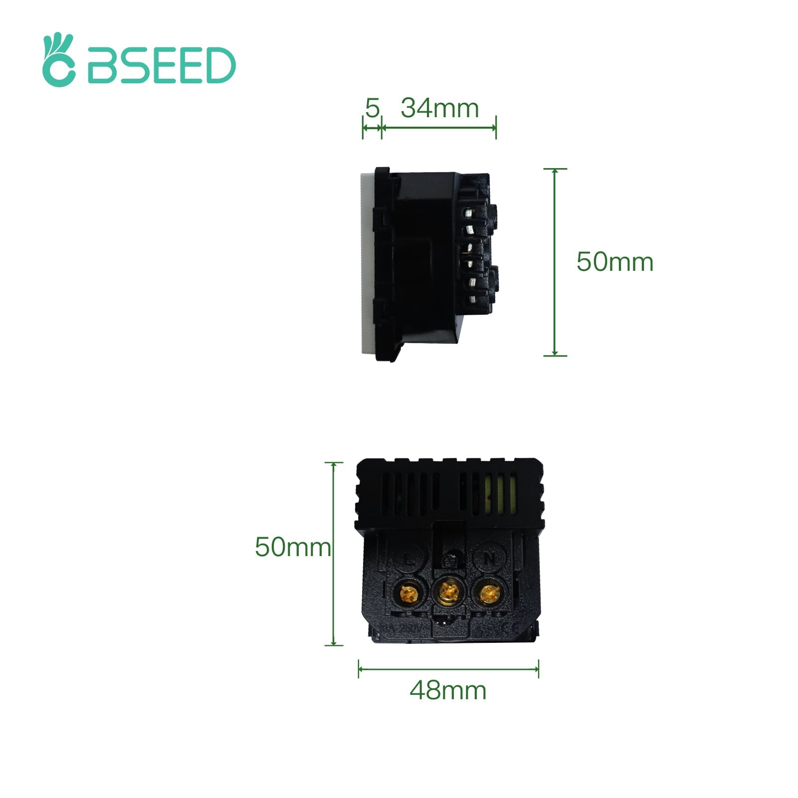 BSEED EU standard Function Key Cover Socket With Double USB socket DIY Parts Power Outlets & Sockets Bseedswitch 