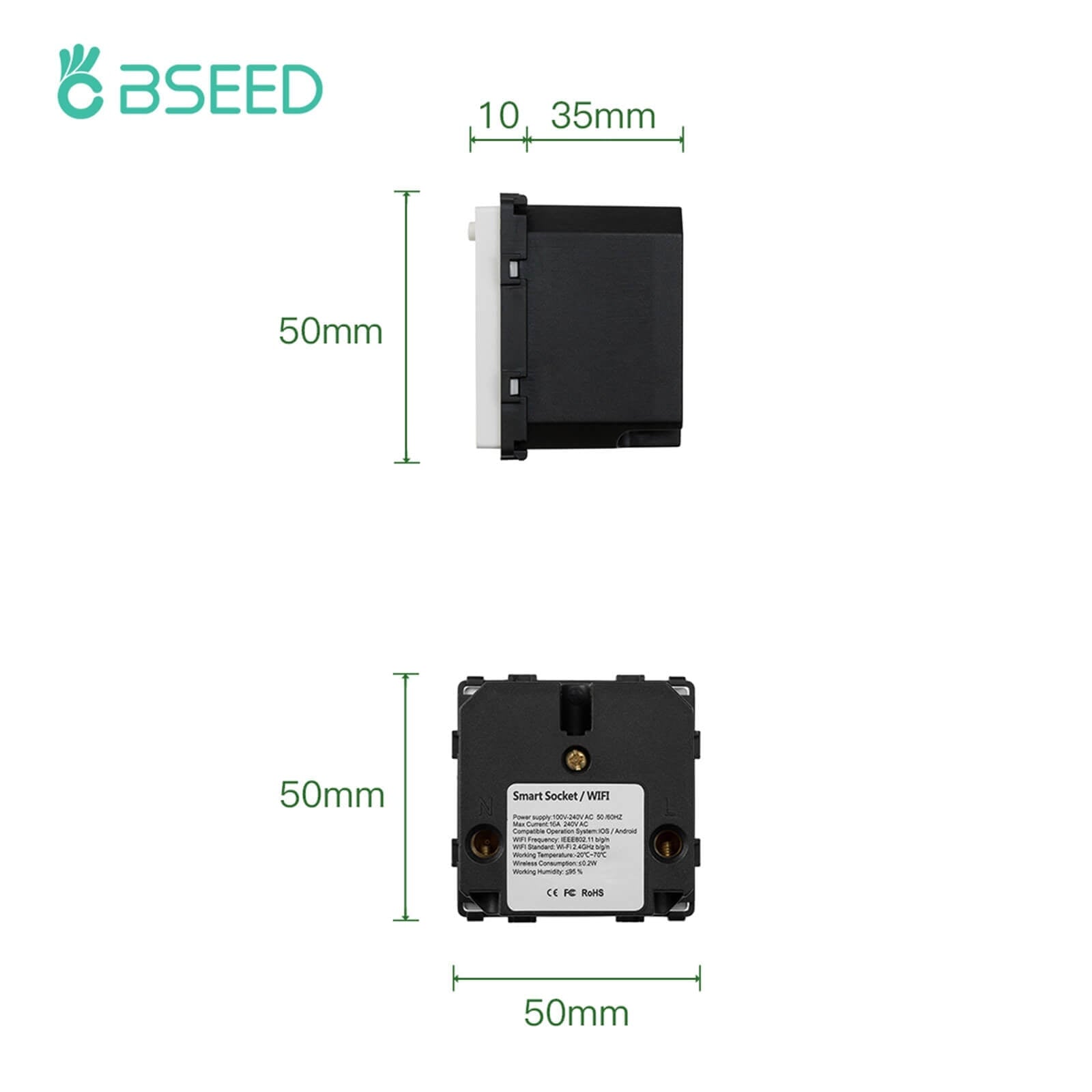 BSEED FR standard Function Key Wifi Socket DIY Parts 插座/墙插 Bseedswitch 