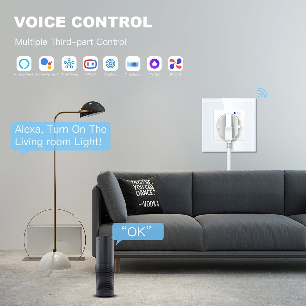 BSEED Wifi EU Wall Sockets Single Power Outlets Kids Protection Wall Plates & Covers Bseedswitch 