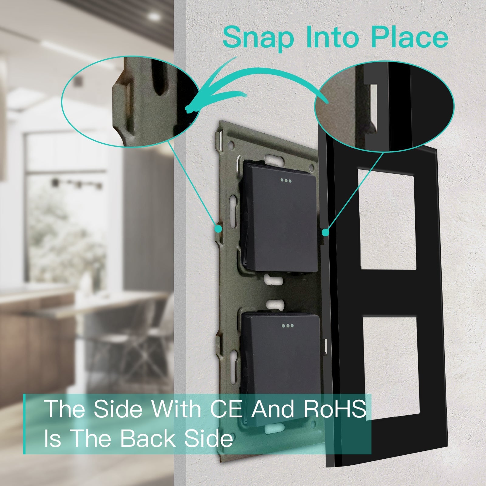 Bseed Button Light Switch 1Gang 1/2/3 Way Mechanical Switches Crossbar Switch Light Switches Bseedswitch 