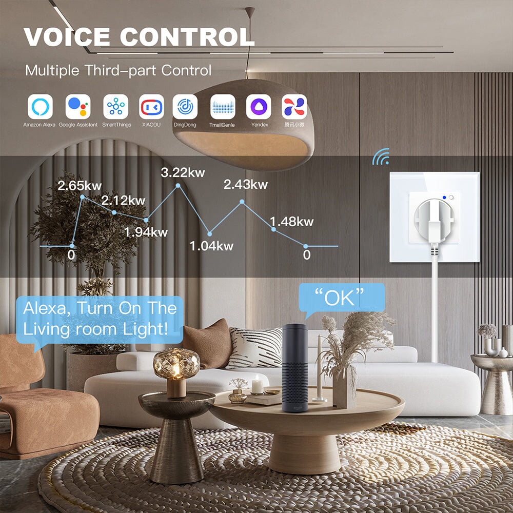 Bseed Wifi EU Standard Socket Wall Sockets With Energy Monitoring Power Outlets & Sockets Bseedswitch 