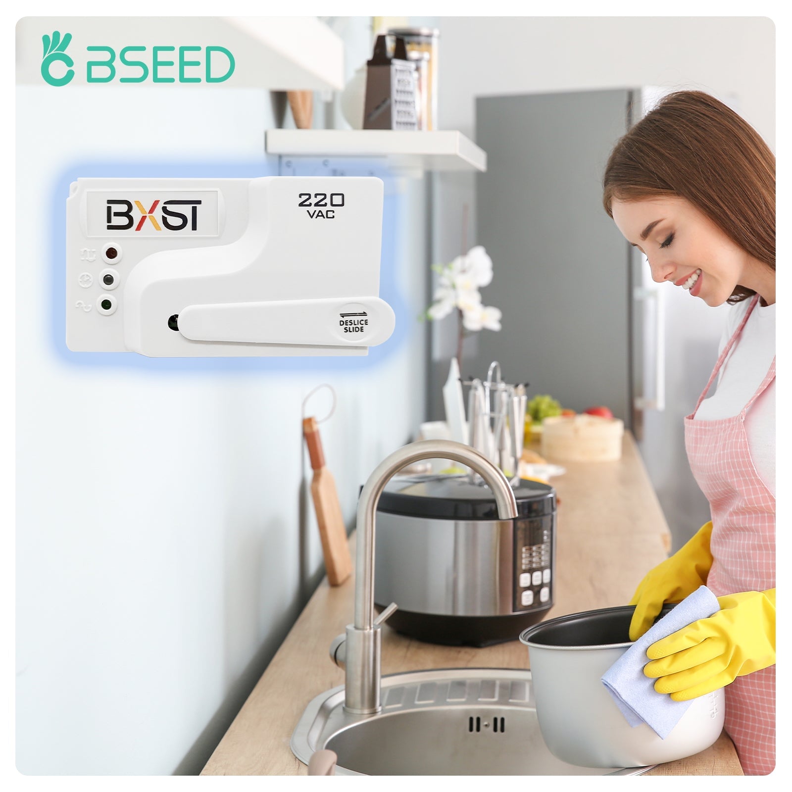 BSEED US Standard PC Series Power Protector Socket Voltage 50 Hz-60 Hz 220V Wall Socket Cable Protector Voltage Transformers & Regulators Bseedswitch 