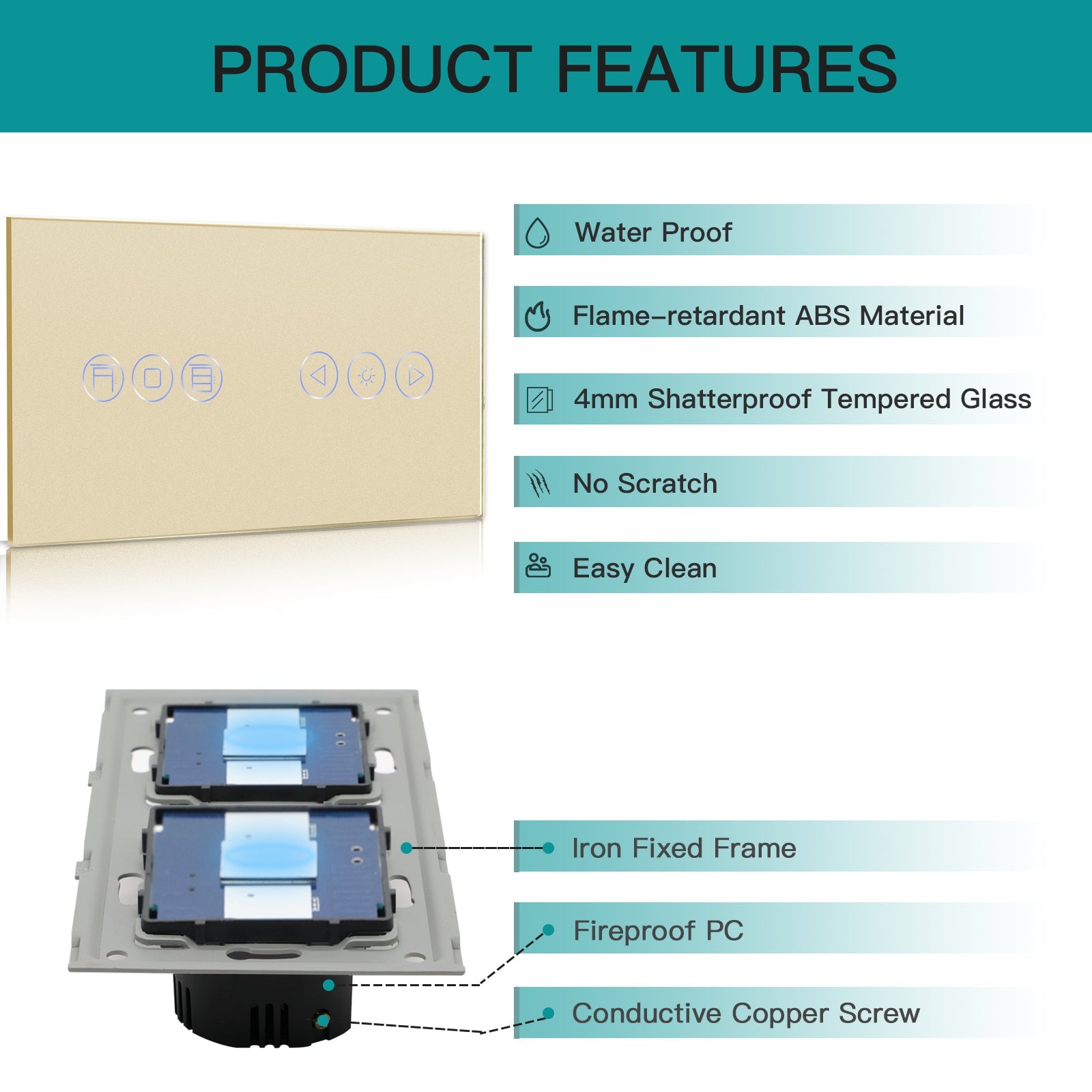 BSEED WiFi dimmer switch with shutter switch Light Switches Bseedswitch 