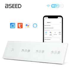 BSEED 1/2/3 Gang WiFi Switch With Triple Roller Shutter Switch 299mm Light Switches Bseedswitch 