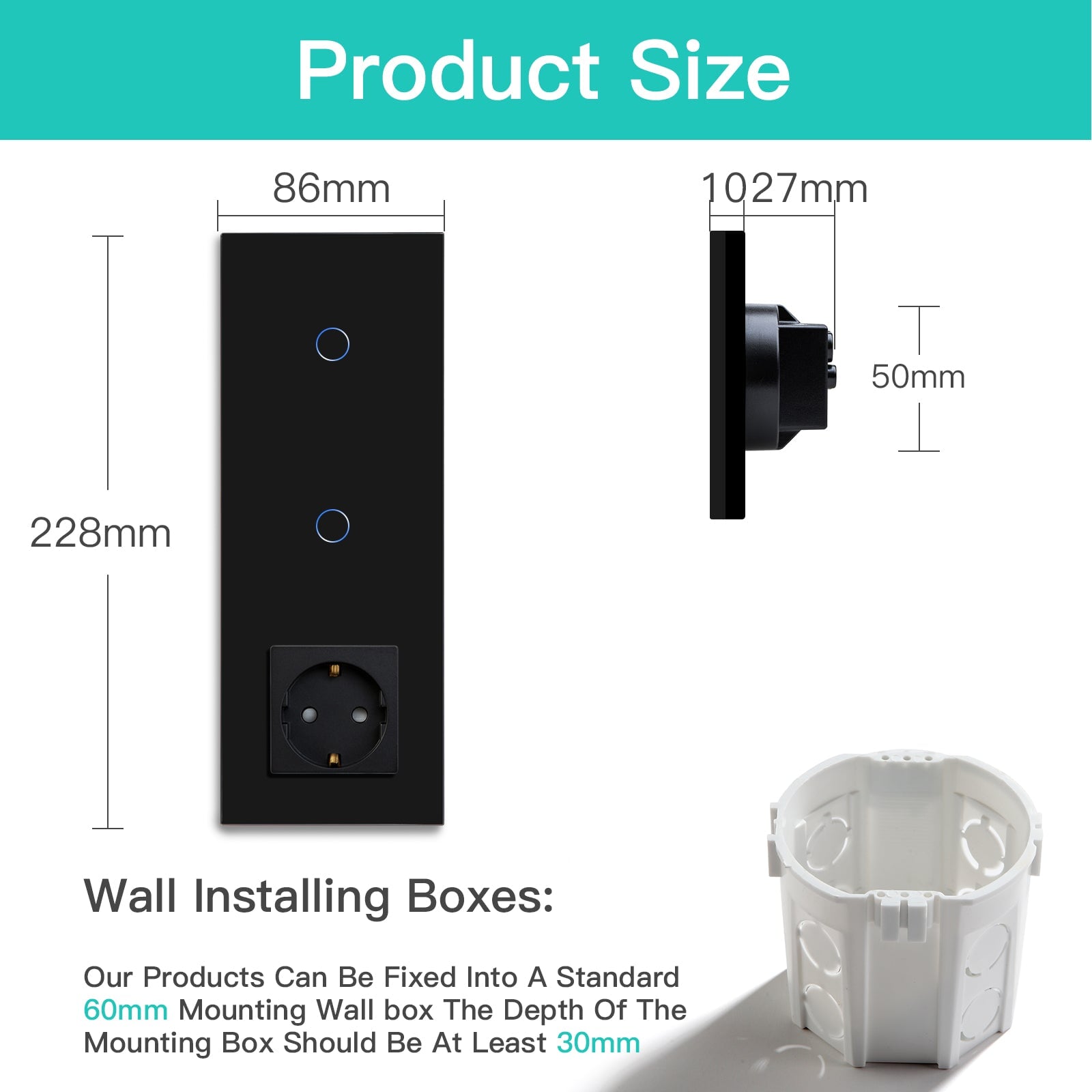 Bseed Smart WiFi Light Switches Multi Control With EU Normal Standard Wall Socket Light Switches Bseedswitch 